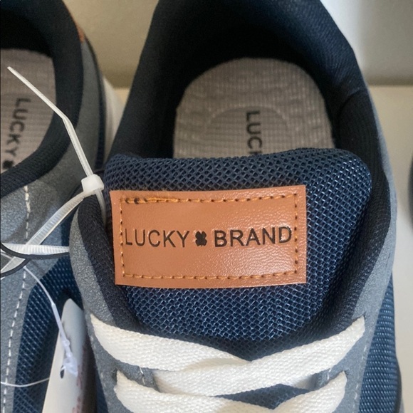 Lucky Brand Gray and Blue Sneakers with Suede and Mesh - Picture 6 of 10